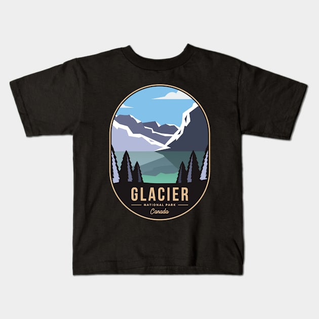 Glacier National Park Kids T-Shirt by Mark Studio